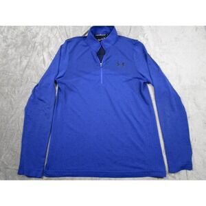 Under Armour Sweater Mens Medium Blue Fitted Pullover‎ Activewear 1/4 Zip